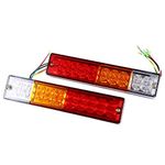 VGEBY LED Rear Tail Lights, Truck Trailer Caravan LED Rear Tail Lights, 2Pcs Red-White Rear Reverse Indicator Tail Brake Lamp Light(Edition : 24V) Automobile Lamp Taillight