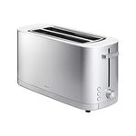 ZWILLING Enfinigy 4-Slice Toaster with 2 Long XL Slots, Silver, 1.5-Inch Extra Wide Slots for Sourdough & Bagels, German Engineered with 7 Toast Settings and Bagel Function