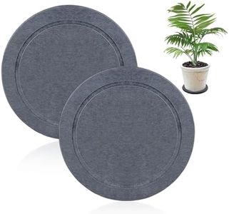 Yoanxong 2 Pack Plant Trays for Pots, 6 Inch Diatomaceous Earth Stone Plant Trays, Diatomaceous Earth Round Indoor Plant Drip Tray, Quick Drying Diatomaceous Earth Plant Dish (Grey)