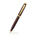 Sheaffer Gift 100 9370 Ballpoint Pen Glossy Coffee Brown with PVD Gold Tone Trim | Coffee Brown Ball Pen | Personalized Pen with Name Engraved