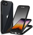 CENHUFO Compatible with iPhone SE 2022/2020 Case,iPhone 8/ iPhone 7 Case Built-in Privacy Screen Protector,Shockproof Case with Anti Spy Tempered Glass Screen Protector for iPhone 8/7/SE2/SE3 -Black