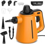 HomHou Handheld Steam Cleaner, Multipurpose Steam Cleaner with 380 Ml Capacity And 10 Accessories, High Temperature Portable Steam Cleaner for Carpet, Toilet, Floor, Oven, Bathroom And Windows(Orange)