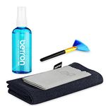 Betron Screen Cleaner Spray for TV, Laptop, Macbook, Computer, Monitor, Mobile Phone Cleaning Kit including Brush and Microfibre Cleaning Cloth, 100ml