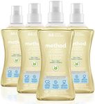 Method Concentrated Laundry Detergent, Free + Clear, 53.5 Fl Oz (Pack of 4), 66 Loads