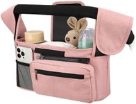 Accmor Universal Stroller Organizer with Insulated Cup Holder Detachable Phone Bag and Shoulder Strap,Stroller Bag Caddy Organizer Accessories Fits for Uppababy, Baby Jogger, Britax Strollers