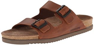 Mephisto Men's Nerio Toe Ring Sandal, Chestnut Scratch, 9 M US