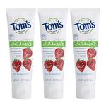 Tom's of Maine Anticavity Fluoride Children's Toothpaste, Silly Strawberry, 4.2 Ounce, 3 Count