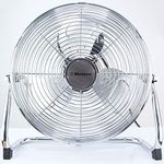 "Metal floor fan 12" High velocity chrome free stand fan cooling fan industrial fan 3 speed desk fan table fan sturdy housing high airflow powerful", BLEF 30