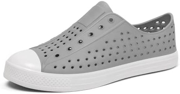 SAGUARO Mens Garden Shoes for Women Breathable Slip-On Gardening Clogs Quick Dry Non-Slip Water Shoe Outdoor Beach Sandals Aero XVII Grey 8.5 Women/6.5 Men