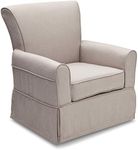 Delta Children Upholstered Glider Swivel Rocker Chair, Taupe
