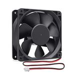 GDSTIME 120mm Fan DC 24V Fan 12038 Dual Ball Bearing 3000 RPM Cooling Fan 120 x 38mm Case Fan 12CM Axial Fan 125.1 CFM Big Airflow For PSU Workstation Cabinet Server Ventilation Fan Replacement