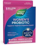 Nature’s Way Probiotic Pearls Women’s Probiotic Supplement, Vaginal & Digestive Health*, 1 Billion Cultures, No Refrigeration Required, 90 Softgels