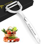 MAD SHARK Vegetable Peeler, Potato, Apple Peelers for Kitchen, Veggie, Fruit, Potatoes, Carrot, Peeler, Y-Shaped Stainless Steel Peeler, Ultra Sharp and Good Durable, Ergonomic Non-Slip Handle