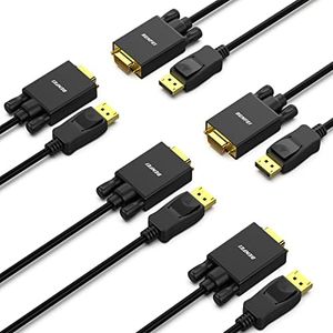 BENFEI DisplayPort to VGA 6 Feet Cable 5 Pack, Display Port Male to VGA Male Gold-Plated Cord 6 feet Compatible for Lenovo, Dell, HP, ASUS and Other Brand