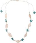 Alegend Necklace Natural Sea Shell Blue Starfish Conch Summer Beach Cowrie