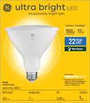 GE Ultra Bright LED 150 Watt Replacement, Daylight, PAR38 Outdoor Floodlight Bulbs (2 Pack)