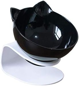 Cat Elevated Bowl with Raised Stand, 15 Degree Tilted Design Neck Guard Stand Raised Pet Food Water Feeder Bowl for Cats or Small Dogs