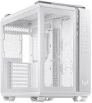 ASUS TUF Gaming GT502 White ATX Mid-Tower Computer Case,Front Panel RGB Button,USB 3.2 Type-C,2x USB 3.0 Ports,Tool-free Side Panel,ARGB Hub, 360mm and 280mm Radiator compatible, Fabric Handle on top.