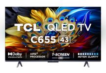 TCL 108 cm (43 inches) 4K Ultra HD Smart QLED Google TV 43C655 (Black)