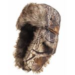 TKAS Winter Camo Trapper Hunting Hat Bomber Aviator Faux Fur Warm Ushanka Russian Trooper Ski Snow Eskimo Hat with Ear Flaps (Khaki_Camouflage)