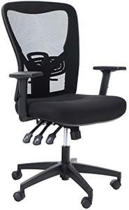 ALPHA HOME Office Chair Ergonomic Home Desk Chair Mid Back Mesh Computer Task Chair with Lumbar Support Executive Stool with Adjustable Armrest & Seat Cushion Rolling Swivel Desk Chair-Capacity 300LBS