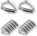 Aconnet 12PCS 1/2 Inch Wire Rope Thimbles M12 Cable Thimbles 304 Stainless Steel Thimble Rigging for 1/2 Inch Diameter Wire Rope/Cable