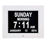 TMC [2023 New] 8.7 Inch Clock with Day and Date for Elderly-Digital Clock Large Display with 8 Alarm Options,Dementia Clock Large Number Digital Clocks for Seniors