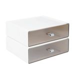 Eono Multipurpose Plastic Stackable Storage Box Drawer For Office Stationery Desktop Accessories Organizer (Set 02)