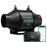 VIVOSUN Inline Duct Fan 100 mm Quiet Extractor Fan 357 m³/h with EC Motor and GrowHub E42A WLAN Controller AeroZesh T4 Fan for Grow Tents and Hydroponics