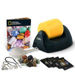 NATIONAL GEOGRAPHIC Starter Rock Tumbler Kit - Complete Rock Polisher Kit, Durable Leak-Proof Tumbler, 227 Grams of Rocks, Grit, 5 Jewellery Fastenings