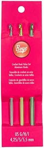 Boye Aluminum Crochet Hook Set, Sizes G-I