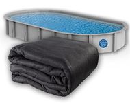 Liner Life Above Ground Pool Liner Pad 18' x 33' Oval, Protects the Bottom of Aboveground Pool and Extends Life of the Liner, Strong and Durable Puncture Resistant Polyester Geotextile Material, Black