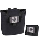 WYNEX Molle Dump Pouch Tactical, Mag Dump Pouch Foldable Magazine Recovery Pouches Roll-Up Magazine Garbage Bag Drawstring Included Canada Flag Patch