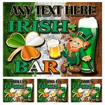 PERSONALISED FUNNY RETRO METAL TIN IRISH BAR PUB SIGN PLAQUE GIFT IDEA (Irish Bar (35), 6" x 4")