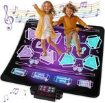 AmyBenton Single/Double Dance Mat, Large Dance Mat with Scoring, Dance Pad with 8 Mode, 3 Level, Suitable for Kid Age 3 Years Plus