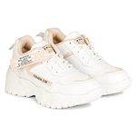 Earth Step ES-Fashion Womens Casual Sneakers Cool Design for Women & Girls White-Peach