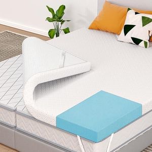 AprLeaf Mattress Topper 3 Inch Gel Memory Foam Mattress Topper Queen Size Bed, Medium firm Mattress Pads for Soft Comfort Cooling Sleep, Pressure Relief Breathable