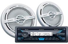 Sony DXS-M5511BT Marine Digital Media Receiver with Bluetooth and 6.5" Dual Cone Speakers (White)