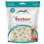 PETS EMPIRE Rawhide Pressed Chew Dog Bone Pack 3 Inches, Chewy Dogs Training and Feeding Treats, Crunchy Chew Calcium Bones, Pet Haddi Treat for Dogs, Pups, Puppies - 1 Kg