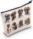 LEVLO Boxer Dog Cosmetic Makeup Bag