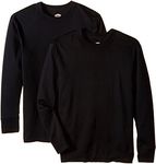 Duofold Men's Mid Weight Wicking Thermal Shirt (Pack of 2), Black, Medium