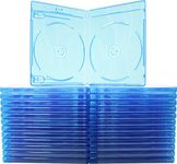 SuperMediaStore Empty Standard Double Blu-Ray Disc Replacement Boxes/Cases for Movies BR2R12BL - Pack of 25