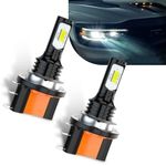 dawfall 2 PCS Car Fog Lights, H15 80W Aluminum Alloy Bulb, CSP Chip Anti-fog Lights, Suitable for Most Cars (White)