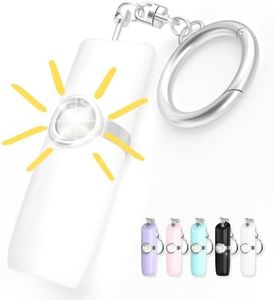 Securityman Personal Safety Alarm for Women | Self Defense Keychain (Loudest 130dB Siren and SOS Strobe Light) Everyday Security Personal Alarm Protection Device (White)