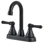 OYMOV RV Bathroom Sink Faucet - Non-Metallic Bathroom Sink Faucets for RVs, Campers, Travel Trailers, Vans, Fifth Wheels, Motor Homes, Boats (Matte Black, Bell Shape)