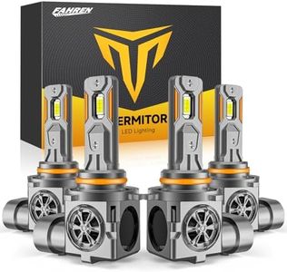 Termitor 9005/HB3 9006/HB4 Light Bulbs Combo, 145,000LM 14X Ultra Bright Fog Driving Lights 6500K Cool White, 1:1 Halogen Mini Size Plug and Play, 70000Hrs Lifespan, Pack of 4