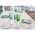 Freelance PVC Blossom Dining Table Cover Cloth Tablecloth Waterproof Protector, 10-12 Seater, 60 X 120 inches, Rectangle (with White-Laced Edges), Product of Meiwa, Japan