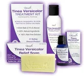 Tinea Versicolor Total Control Treatment Pack by Naturasil | Fast, Effective Relief from Skin Discoloration, Spots & Itching | Works on Candida, Jock Itch, Ringworm | 4oz Lotion + 4oz Soap + 15ml Oil