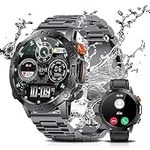 LIGE Smart Watches for Men, 1.43" AMOLED Always On Smart Watch with Bluetooth Voice Call Heart Rate SpO2 Blood Pressure Sleep Monitor, IP68 Waterproof Military Smartwatch with 100+ Sports, Android iOS