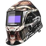 ARCCAPTAIN True Color Welding Helmet, 4 Arc Sensor Auto Darkening Welding Hood, Solar Powered Welding Mask, 1/1/1/1 Top Optical Clarity Welder Helmet, Wide Shade 4/9-13 for TIG MIG ARC